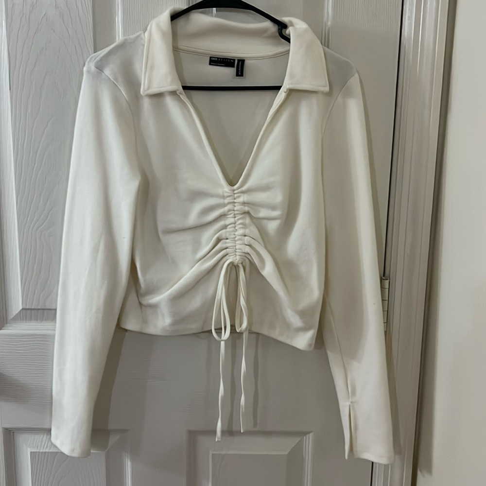 ASOS cropped long sleeve blouse